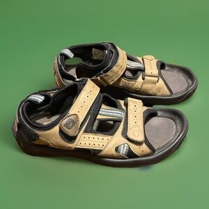 Footjoy FJ Men‎ Size 9M Adjustable Soft Spike Golf Sandals Taupe Brown 48786